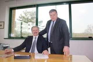 Da sinistra: il presidente del Consorzio agrario di Parma, Grenzi, e il direttore, Cremonini