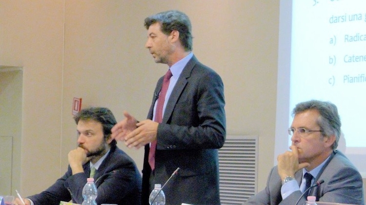 Da sinistra: Guglielmo Garagnani, Mario Guidi e Enrico Gambi