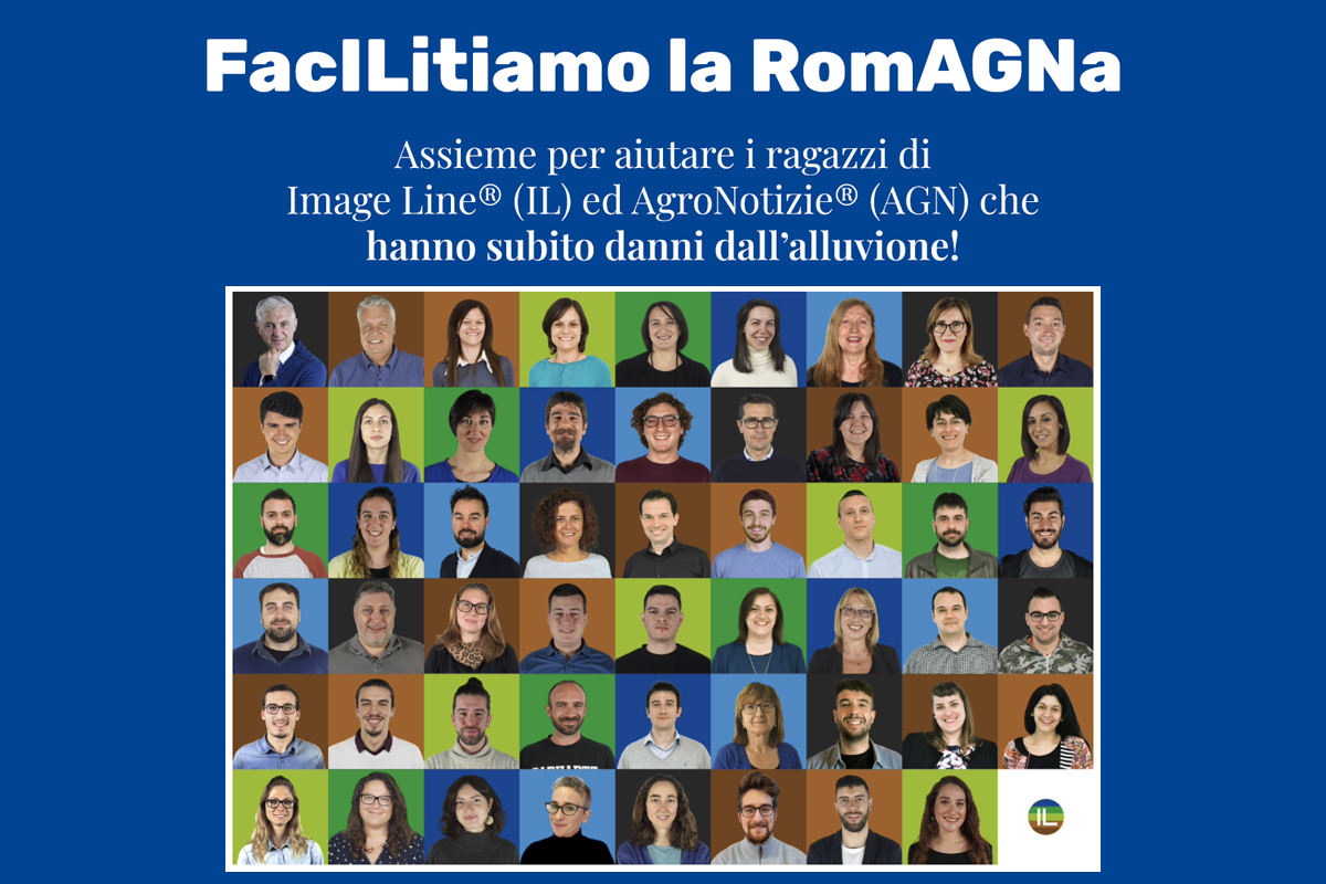Image Line® ha attivato una raccolta fondi per aiutare i colleghi di Image Line® e AgroNotizie® che hanno subìto danni nell'alluvione che ha colpito la Romagna il 16-17 maggio