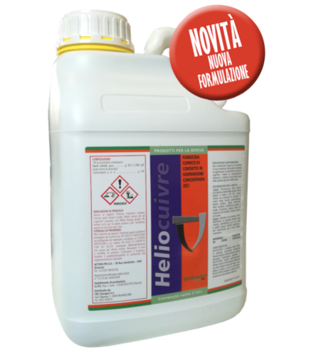 Heliocuivre è autorizzato su vite al dosaggio di 150-200 ml/hl con volumi di bagnatura compresi fra 100 e 1000 l/ha