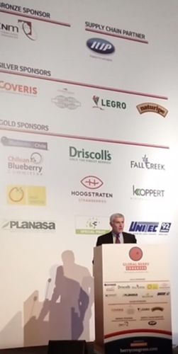 Luigi Garavaglia nel corso del Global berry congress dello scorso 15 marzo 2016