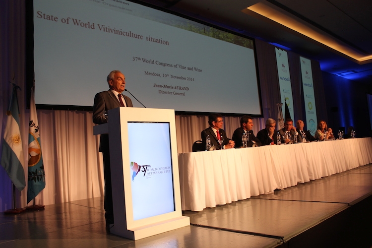 Il direttore generale  Jean-Marie Aurand ha presentato il bilancio dell'OIL sulla situazione vitivinicola mondiale