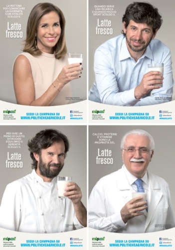 I testimonial della campagna sono Cristina Parodi, Demetrio Albertini, Carlo Cracco e Giorgio Calabrese