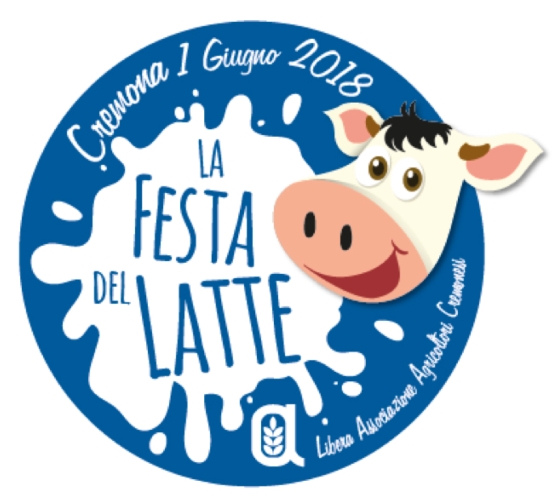 Il logo della festa del latte in programma il primo giugno a Cremona