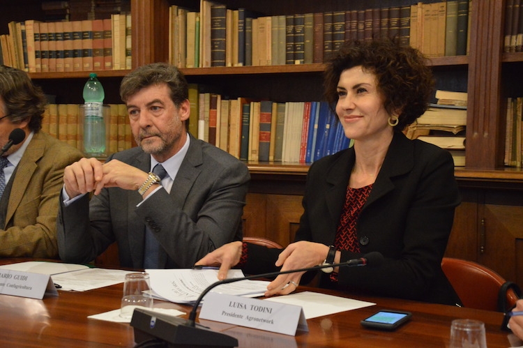 Da sinistra: Mario Guidi di Confagricoltura e Luisa Todini di Agronetwork 