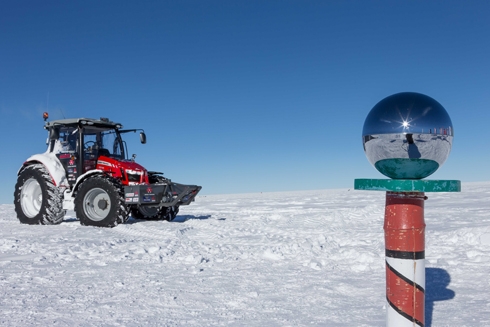 Il momento dell'arrivo al Polo Sud