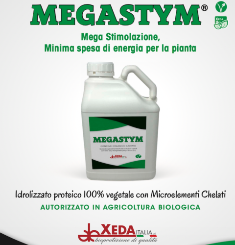 Il Megastym è un prodotto 100% vegetale ottenuto tramite idrolisi enzimatica