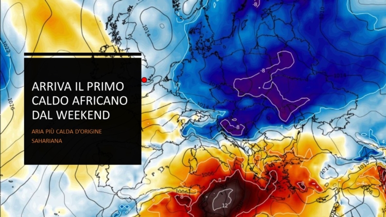 Italia contesa tra le correnti fredde nordiche e quelle più calde africane