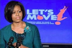 La first lady americana, Michelle Obama, promotrice del programma 
