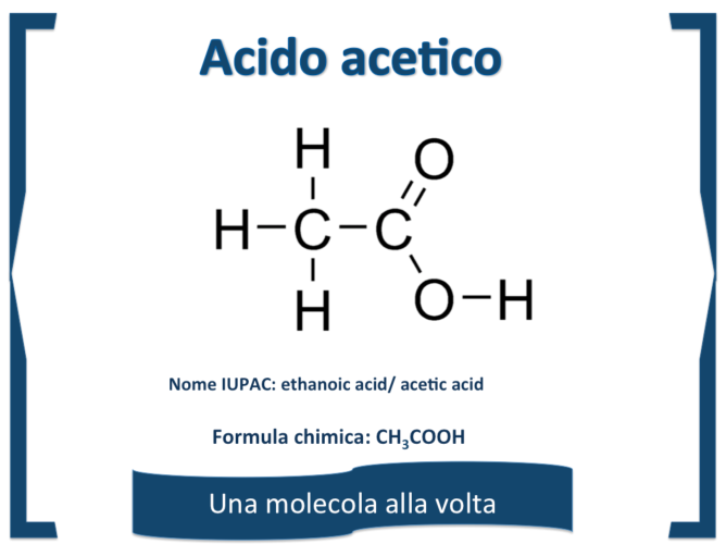 Una molecola alla volta: acido acetico