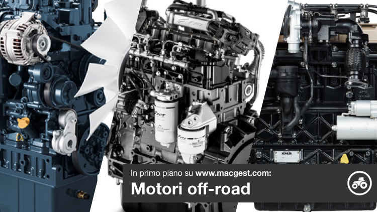 Motori off-road Kubota V5009, FPT Industrial F36, Kohler K-HEM