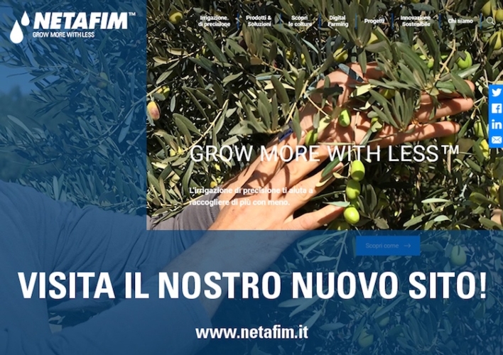 Netafim Italia presenta il suo nuovo portale web