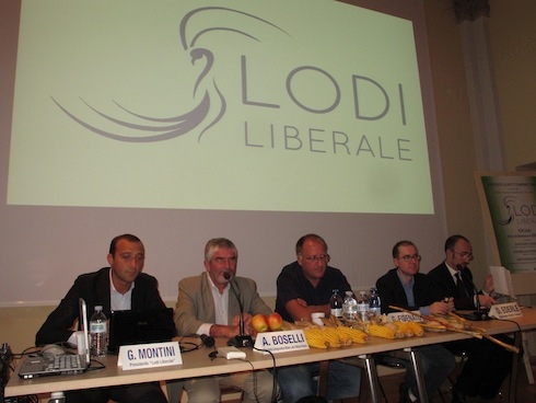 I relatori dell'incontro organizzato da Lodi Liberale