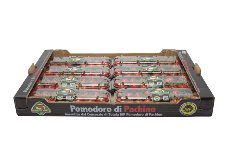 Pomodori Pachino Igp in cassetta, cultivar ciliegino
