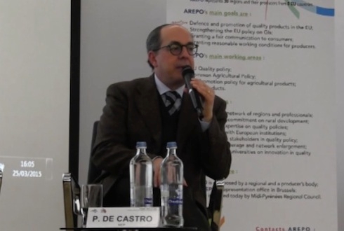 Paolo De Castro al seminario 'European event on fruit, vegetables and quality products' 
