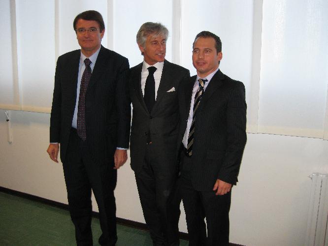 Da sinistra: Renzo Piraccini, consigliere dimissionario; Paolo Bruni, presidente Cso e il nuovo consigliere delegato Mario Tamanti