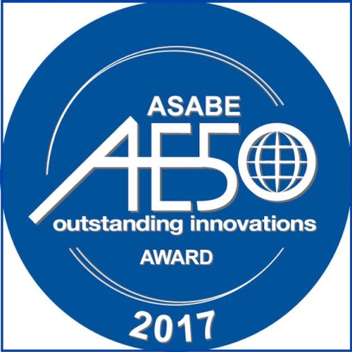 Logo di AE50, il premio assegnato da Asabe