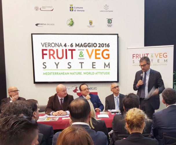 Un momento della presentazione di Fruit&Veg System a Berlino
