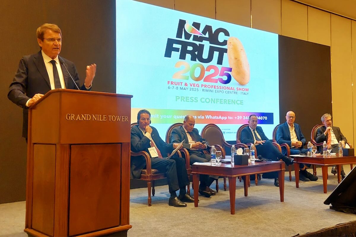 L'intervento di Renzo Piraccini alla presentazione di Macfrut 2025 al Cairo