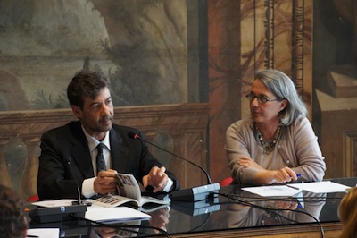 Da sinistra, Mario Guidi (presidente di Confagricoltura) e Vittoria Brancaccio (presidente di Agriturist)