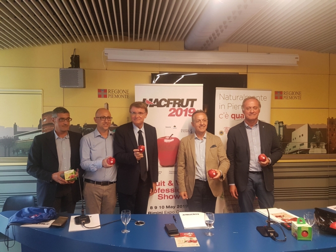 Un momento della conferenza stampa di presentazione del Piemonte come regione partner del prossimo Macfrut