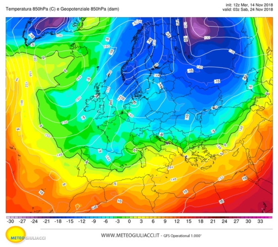 L'inverno prova ad affondare sull'Europa centro-settentrionale