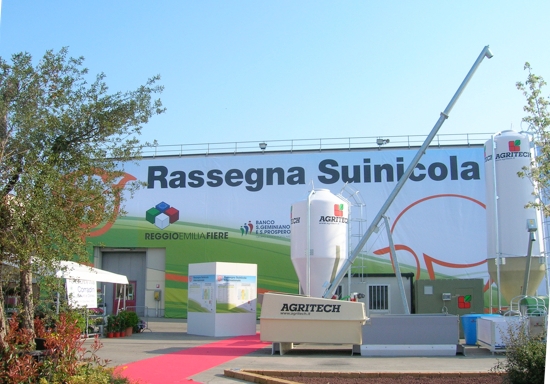 L'ingresso della Rassegna suinicola internazionale che si è svolta a Reggio Emilia