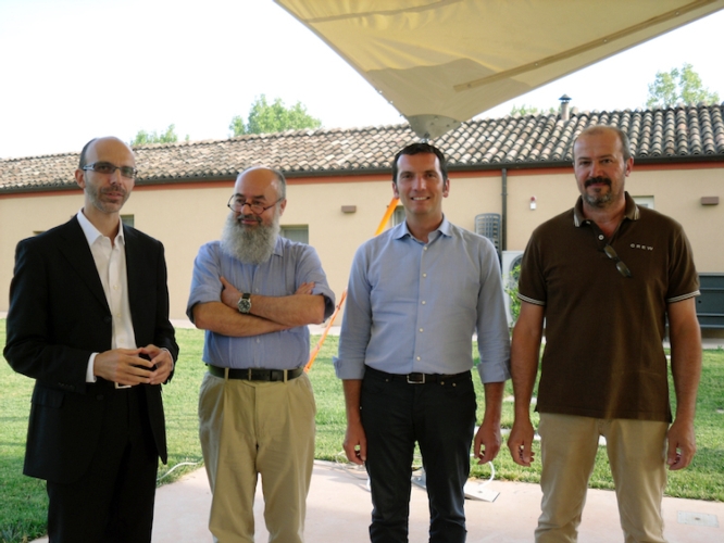 Da sinistra: Carlo Andrea Rozzi, Michele Lodigiani, Enrico Chiesa e Gianpietro Bisagni
