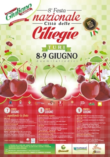 La Festa della 'Città delle ciliegie' si terrà dal 7 al 9 giugno in Puglia
