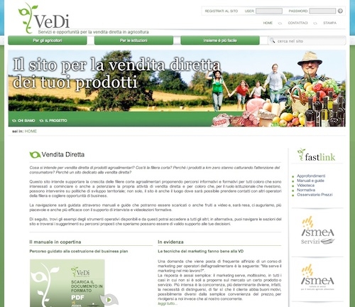 Ismea: il sito di Ve.Di è dedicato alla vendita diretta in agricoltura