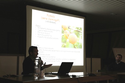 Stefano Foschi durante la sua presentazione