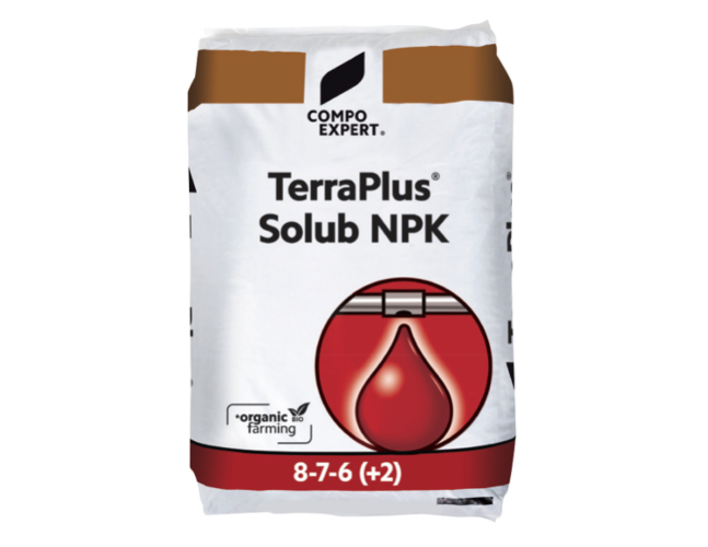 TerraPlus® Solub NPK è ideale per le colture orticole, frutticole, viticole, floricole e in olivicoltura