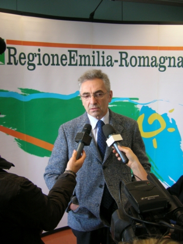 L'assessore all'Agricoltura dell'Emilia Romagna, Tiberio Rabboni, durante la presentazione alla stampa dei prossimi Psr