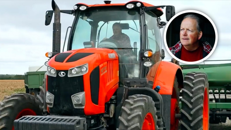L'agricoltore canadese Philip Shaw e il suo trattore Kubota serie M7