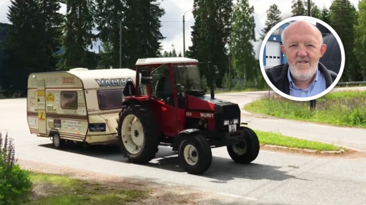 Il trattore Valmet 604 by Valtra ed il testimonial Kurt Fredriksen