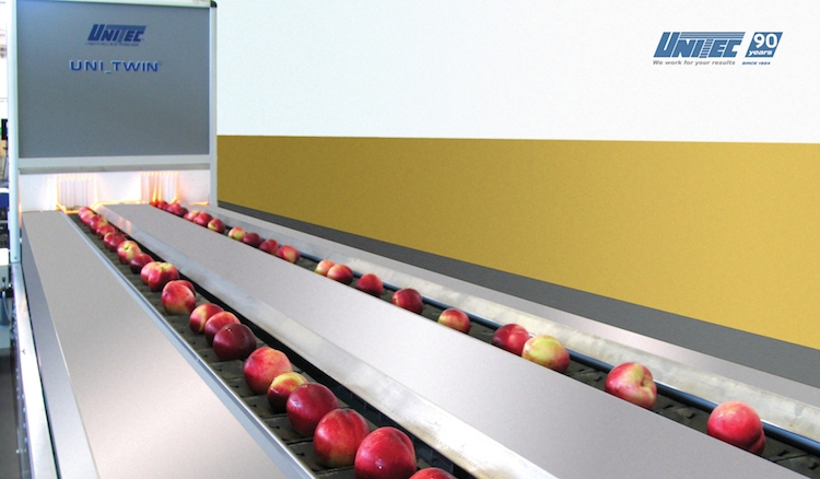 La calibratrice elettronica Uni_One LF jolly©  è in grado di lavorare moltissimi frutti e ortaggi